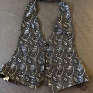 Tuxedo Vest Black Grey Silver OS